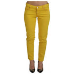 Dsquared² Yellow Cotton Low Waist Cropped Jennifer Denim Jeans PAN74512-38