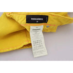 Dsquared² Yellow Cotton Low Waist Cropped Jennifer Denim Jeans PAN74512-38