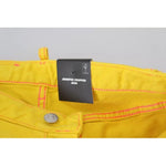Dsquared² Yellow Cotton Low Waist Cropped Jennifer Denim Jeans PAN74512-38