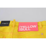 Dsquared² Yellow Cotton Low Waist Cropped Jennifer Denim Jeans PAN74512-38