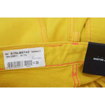 Dsquared² Yellow Cotton High Waist Straight Denim Boston Jeans PAN74506-38