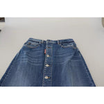 Dsquared² Blue Distressed High Waist Pencil Cut Denim Skirt SKI1896-38