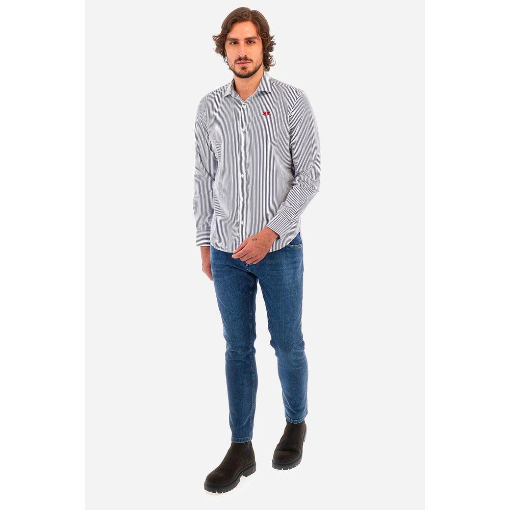 La Martina White Cotton Shirt La Martina White Smoke