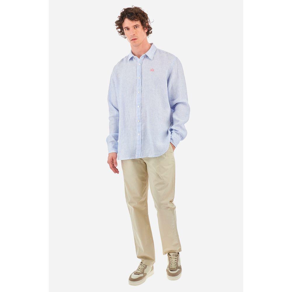 La Martina White Cotton Shirt La Martina White Smoke