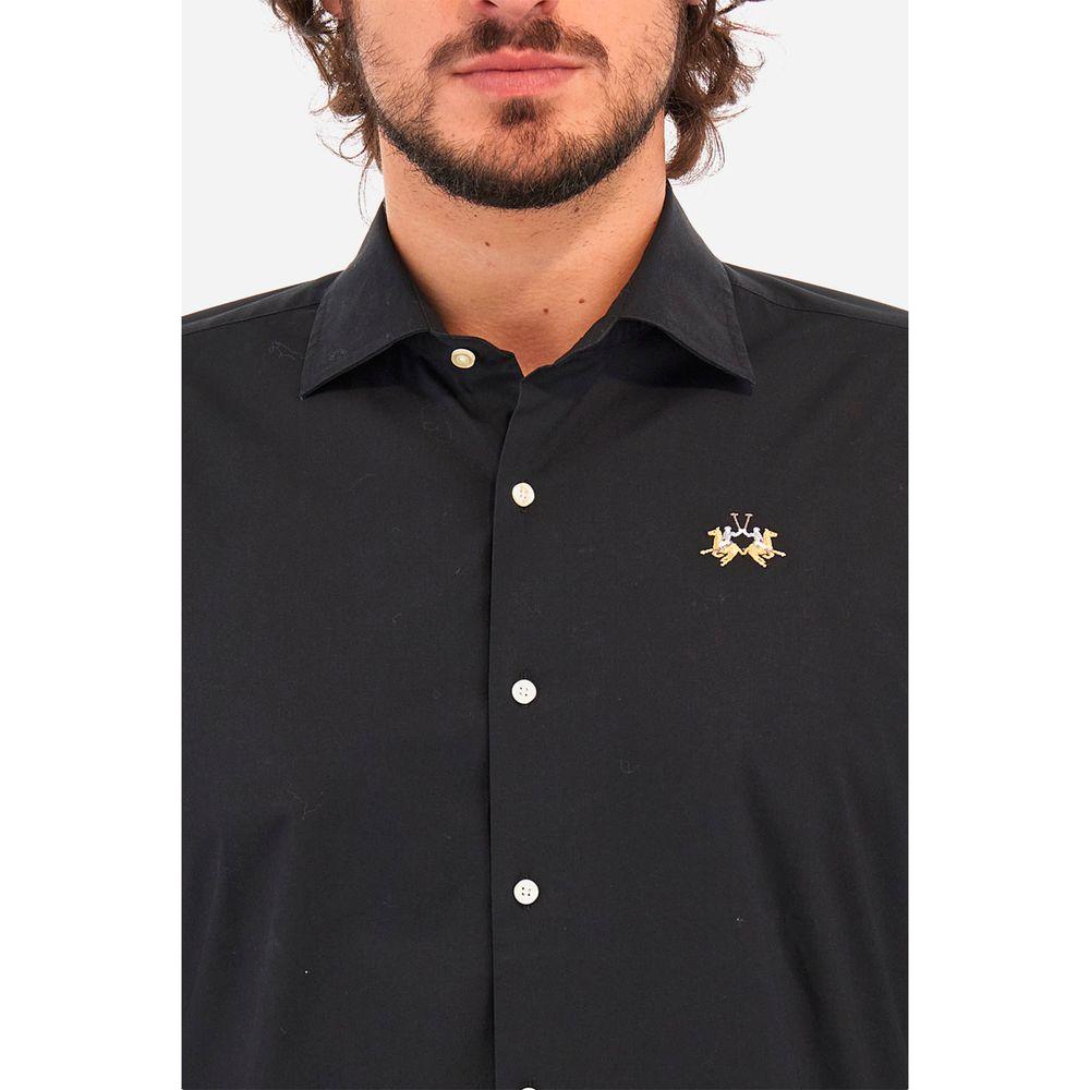 La Martina Blue Cotton Shirt La Martina Wheat