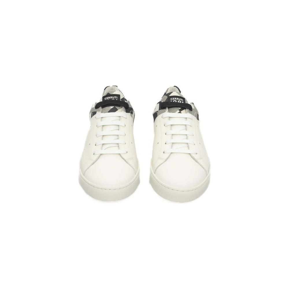 Cerruti 1881 White Calfskin Men Sneaker Cerruti 1881 Beige