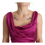 Dolce & Gabbana Sheath Mermaid Fuchsia Silk Stretch Gown Dress