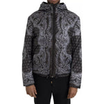 Dolce & Gabbana Gray Bandana Hooded Full Zip Bomber Jacket JKT3863-50