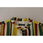 Dolce & Gabbana Multicolor Striped Linen Cotton Shirt TSH7536-40