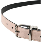 Dolce & Gabbana Beige Suede Leather Silver Buckle Belt Men BEL9183-105