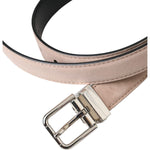 Dolce & Gabbana Beige Suede Leather Silver Buckle Belt Men BEL9183-105