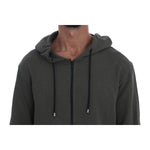 Daniele Alessandrini Green Full Zipper Hodded Cotton Sweater TSH1345-4