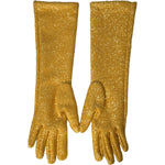 Dolce & Gabbana Gold Lurex Fantasia Mid Arm Length Gloves LB30108-7.5