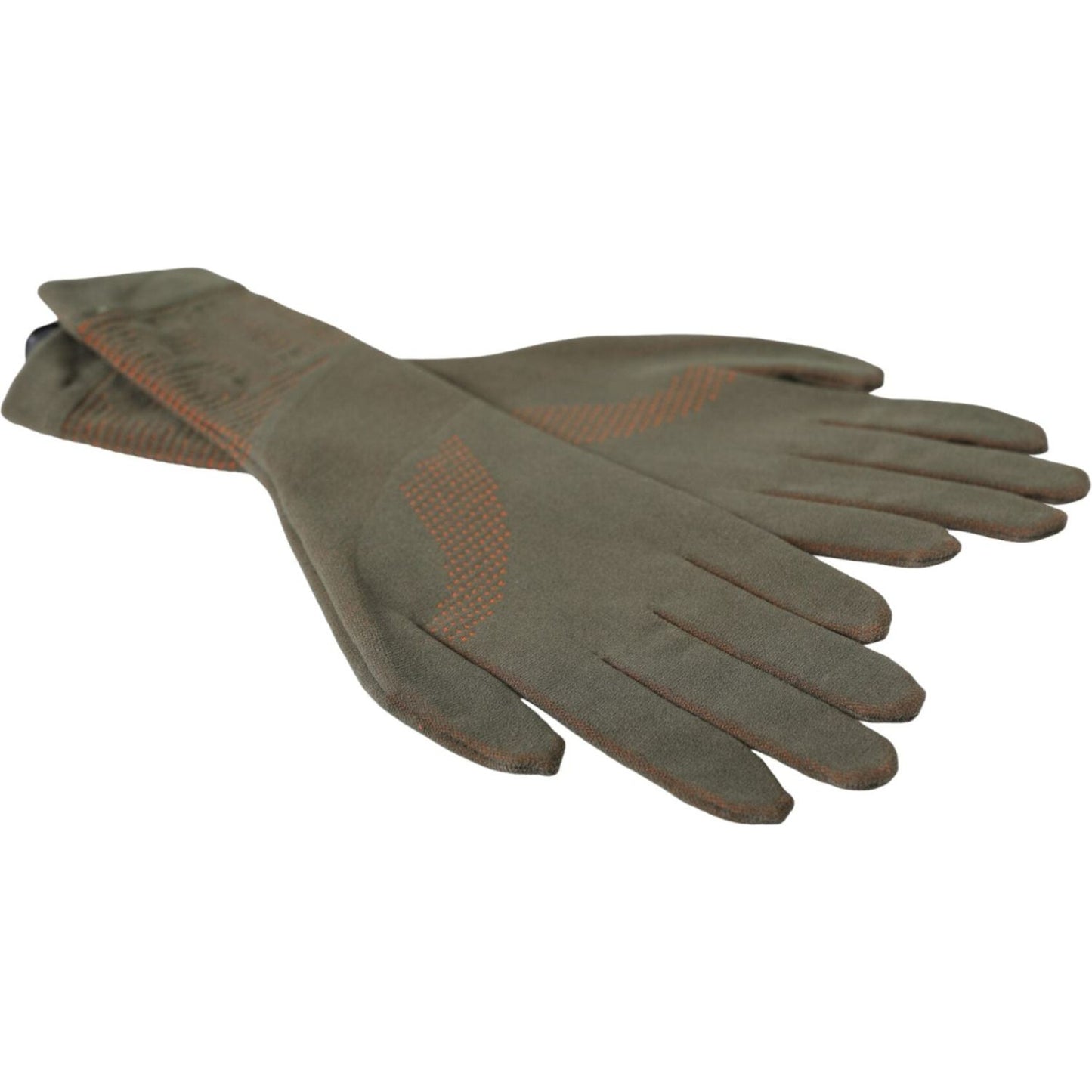Dolce & Gabbana Brown Cotton Stretch Wrist Length Gloves LB30113-7.5
