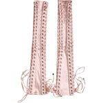 Dolce & Gabbana Pink Acetate Lace Up Fingerless Gloves LB30141-7.5