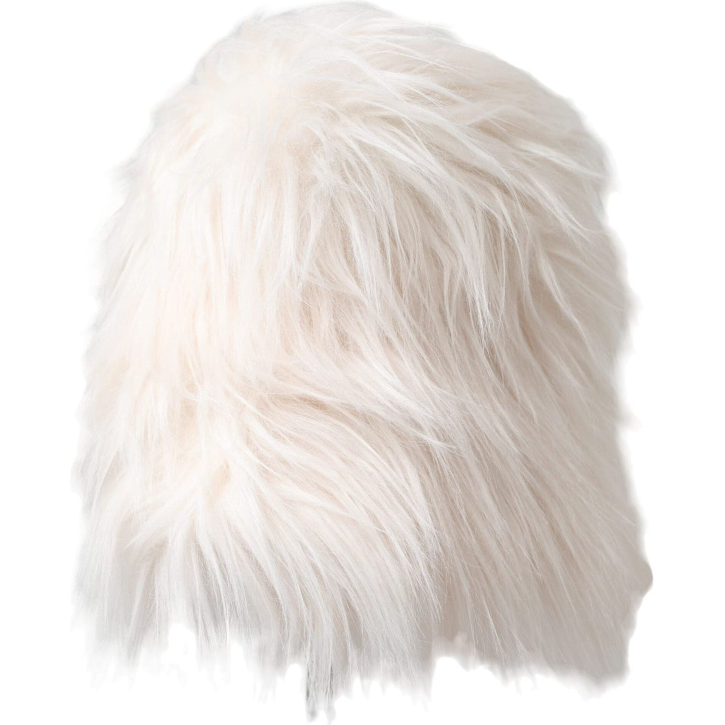 Dolce & Gabbana White Acrylic Fur Womens Bucket Hat Dolce & Gabbana Antique White