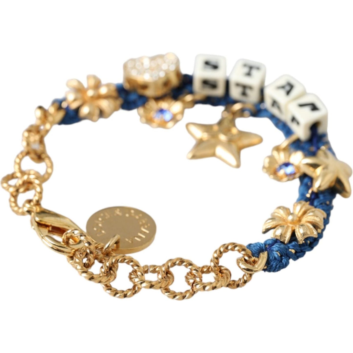 Dolce & Gabbana Gold Tone Brass Chain Star Fashion Bracelet SMY10299