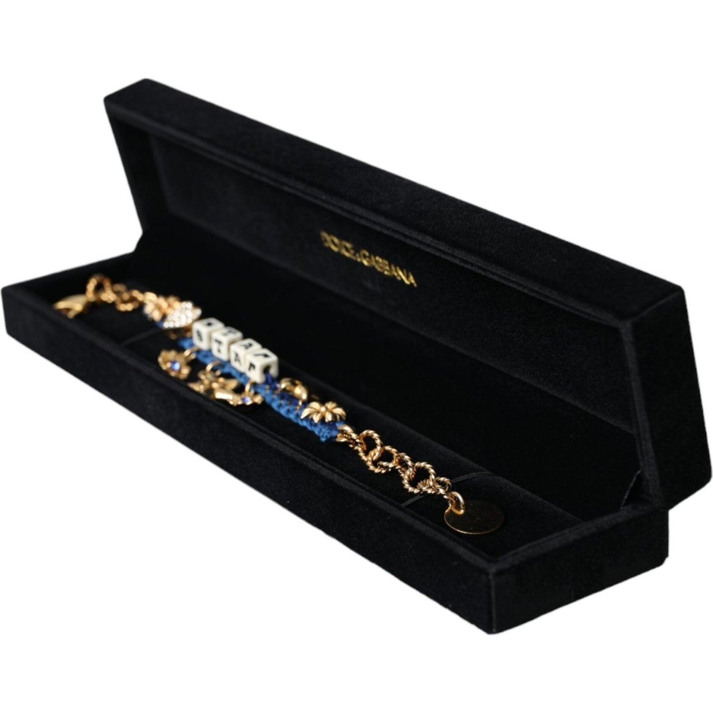 Dolce & Gabbana Gold Tone Brass Chain Star Fashion Bracelet SMY10299