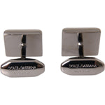 Dolce & Gabbana Silver Plated Brass Pin Crystal Cufflinks SMY10210
