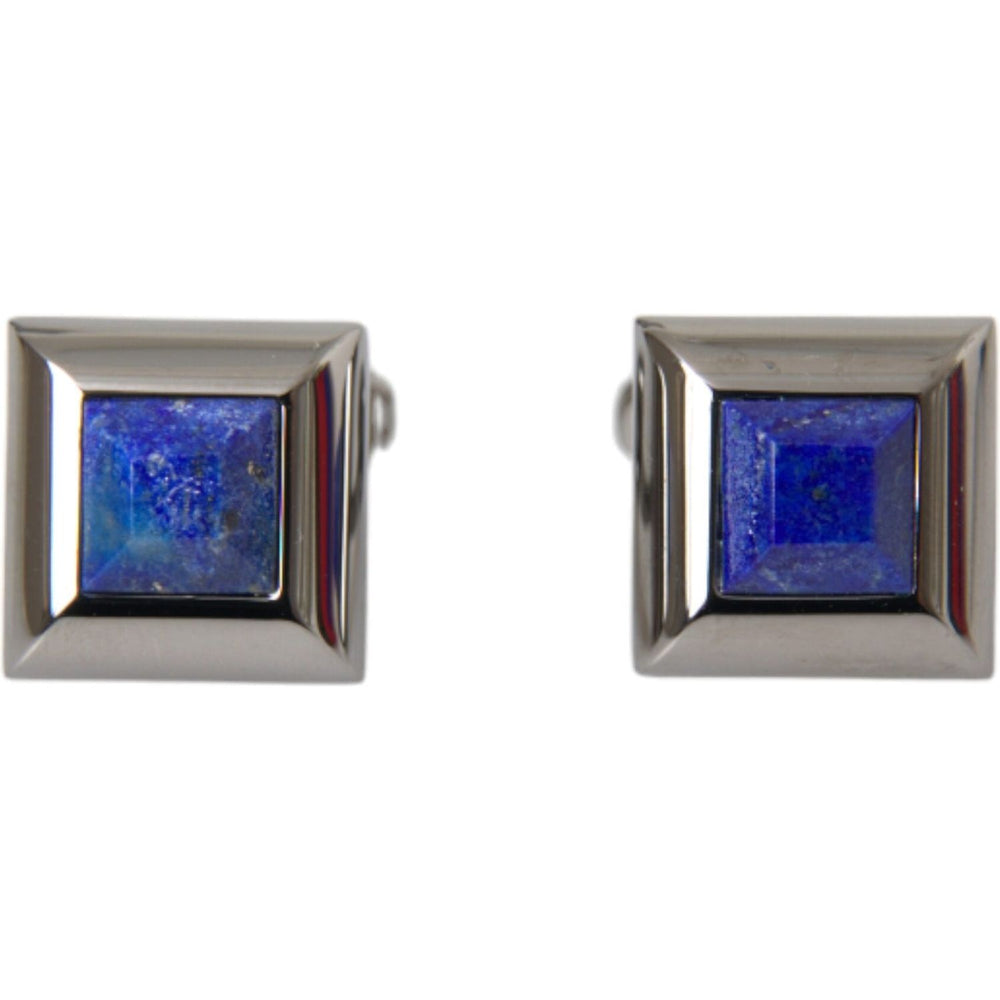 Dolce & Gabbana Silver Plated Brass Pin Crystal Cufflinks SMY10210
