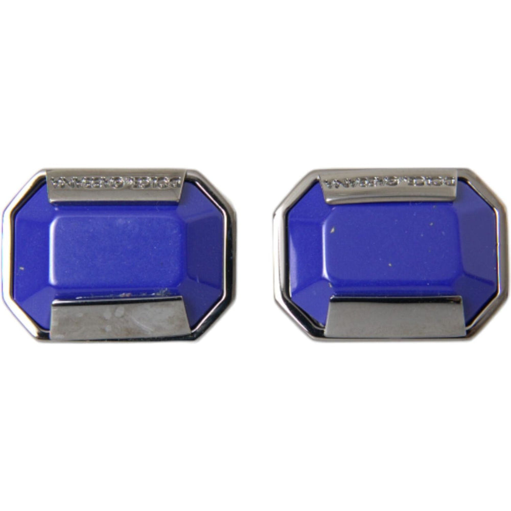 Dolce & Gabbana Silver Plated Brass Pin Crystal Cufflinks SMY10213