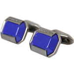 Dolce & Gabbana Silver Plated Brass Pin Crystal Cufflinks SMY10213