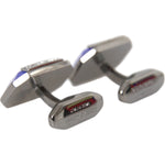 Dolce & Gabbana Silver Plated Brass Pin Crystal Cufflinks SMY10213