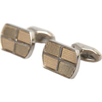 Dolce & Gabbana Silver Gold Plated Metal Brass Pin Cufflinks SMY10215