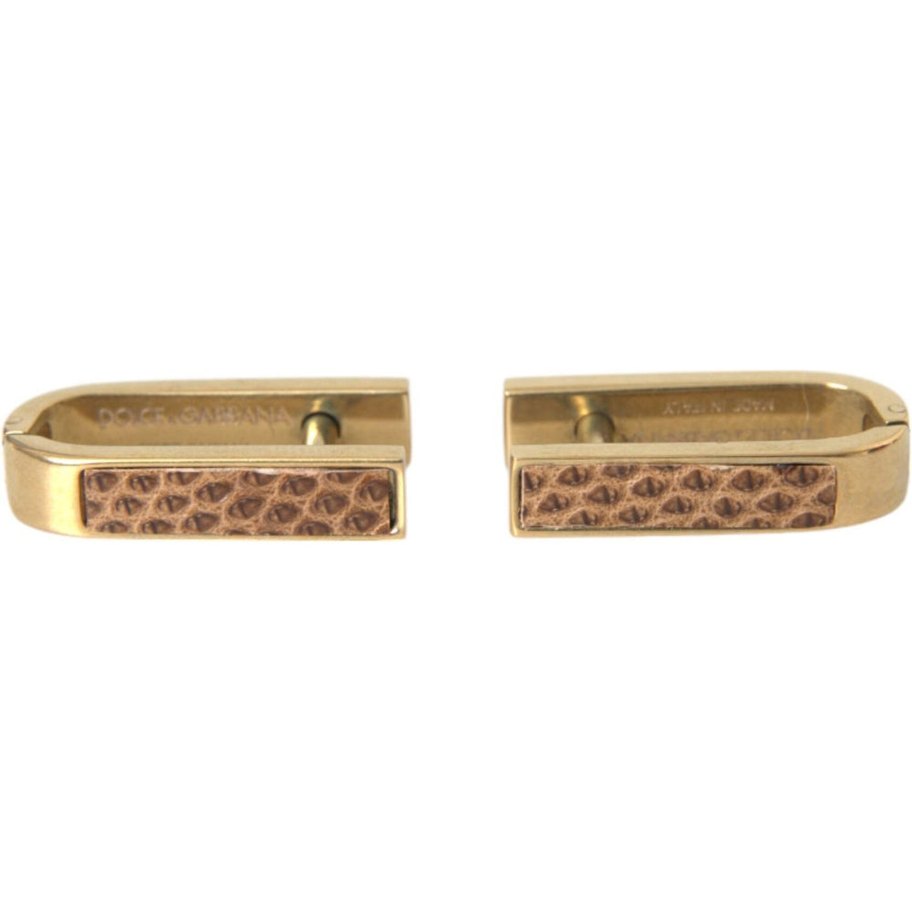 Dolce & Gabbana Gold Plated Metal Brass Pin Men Cufflinks SMY10217