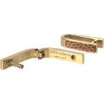 Dolce & Gabbana Gold Plated Metal Brass Pin Men Cufflinks SMY10217