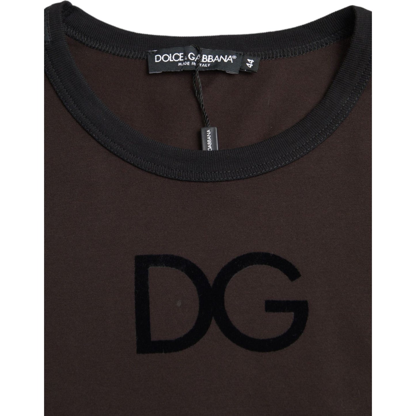 Dolce & Gabbana Brown DG Logo Crewneck Pullover Sweater Dolce & Gabbana Dark Slate Gray