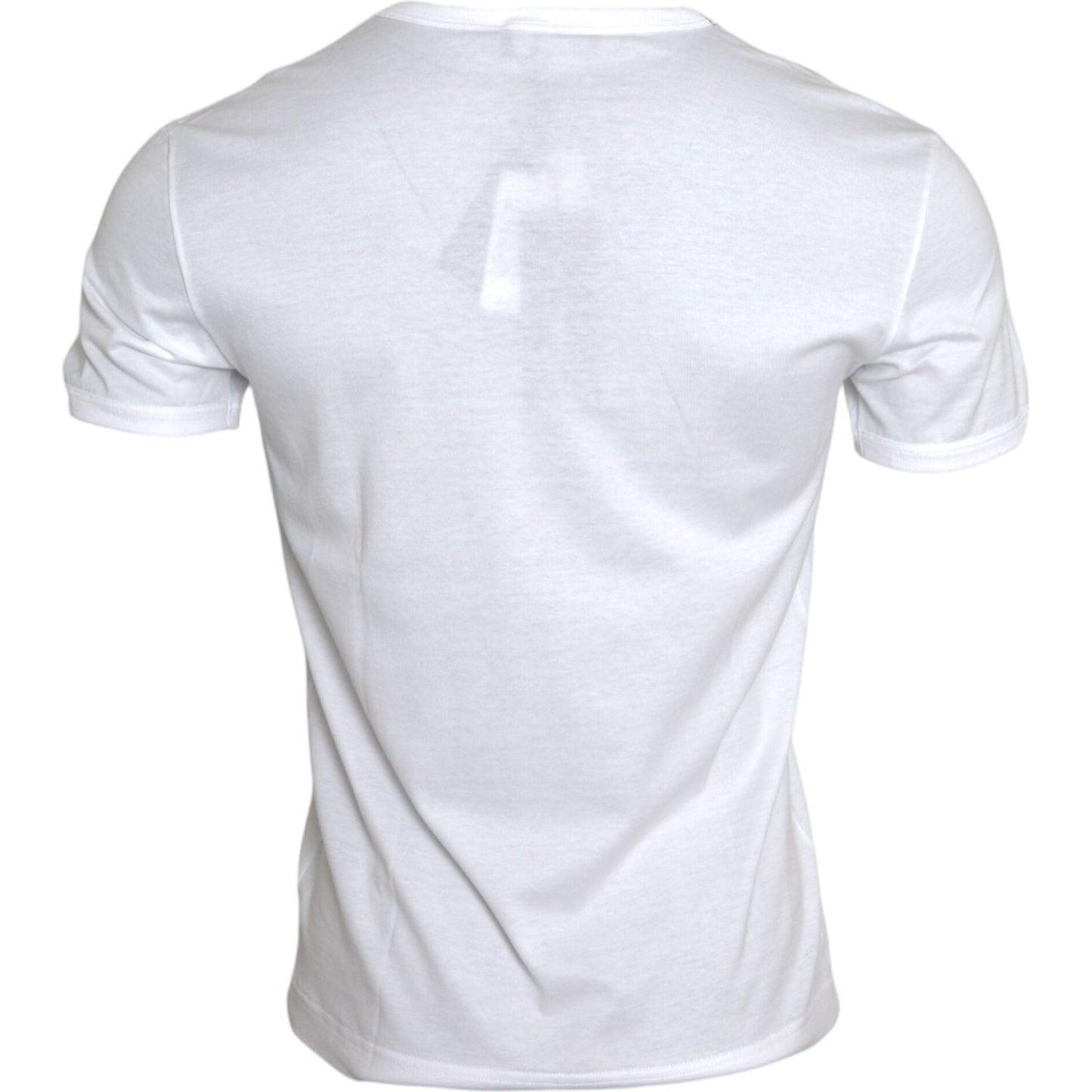 Dolce & Gabbana White Logo Embroidery Short Sleeve T-shirt Dolce & Gabbana Lavender