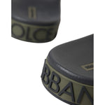 Dolce & Gabbana Multicolor Camouflage Leather Beachwear Men Shoes MV5673-41