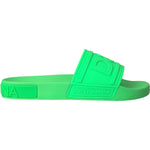 Dolce & Gabbana Green Leather Slides Sandals Beachwear Shoes MV5693-42