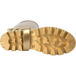 Dolce & Gabbana Metallic Gold Rubber PVC Rain Boots Shoes LA11145-37