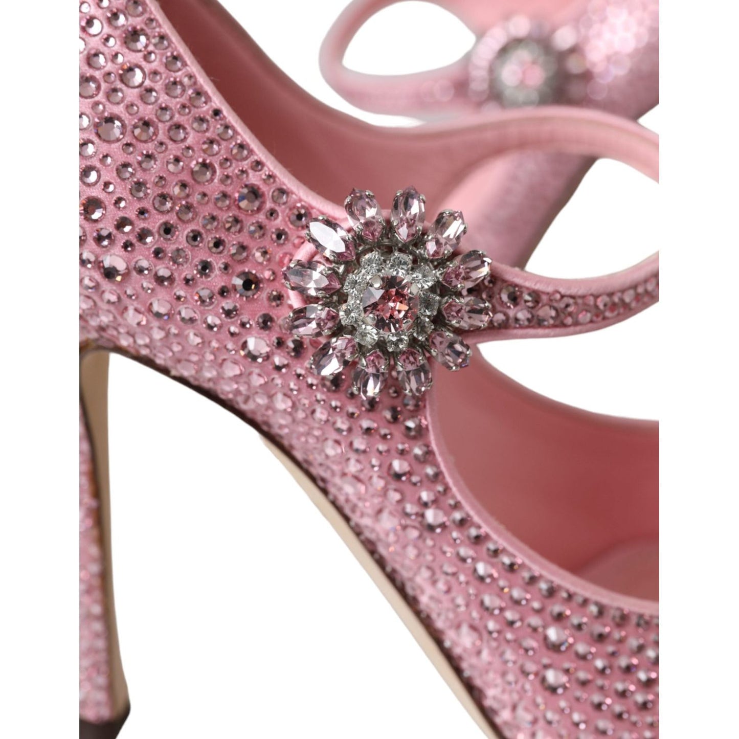 Dolce & Gabbana Pink Strass Crystal Heels Pumps Shoes LA11007-39