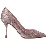 Dolce & Gabbana Pink Strass Crystal Heels Pumps Shoes LA11218-38.5