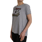 Dolce & Gabbana Gray Cotton L'Amore E'Bellezza Top T-shirt TSH84004-46