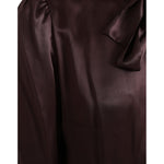 Dolce & Gabbana Brown Ascot Collar Long Sleeve Top Blouse TSH852022-48