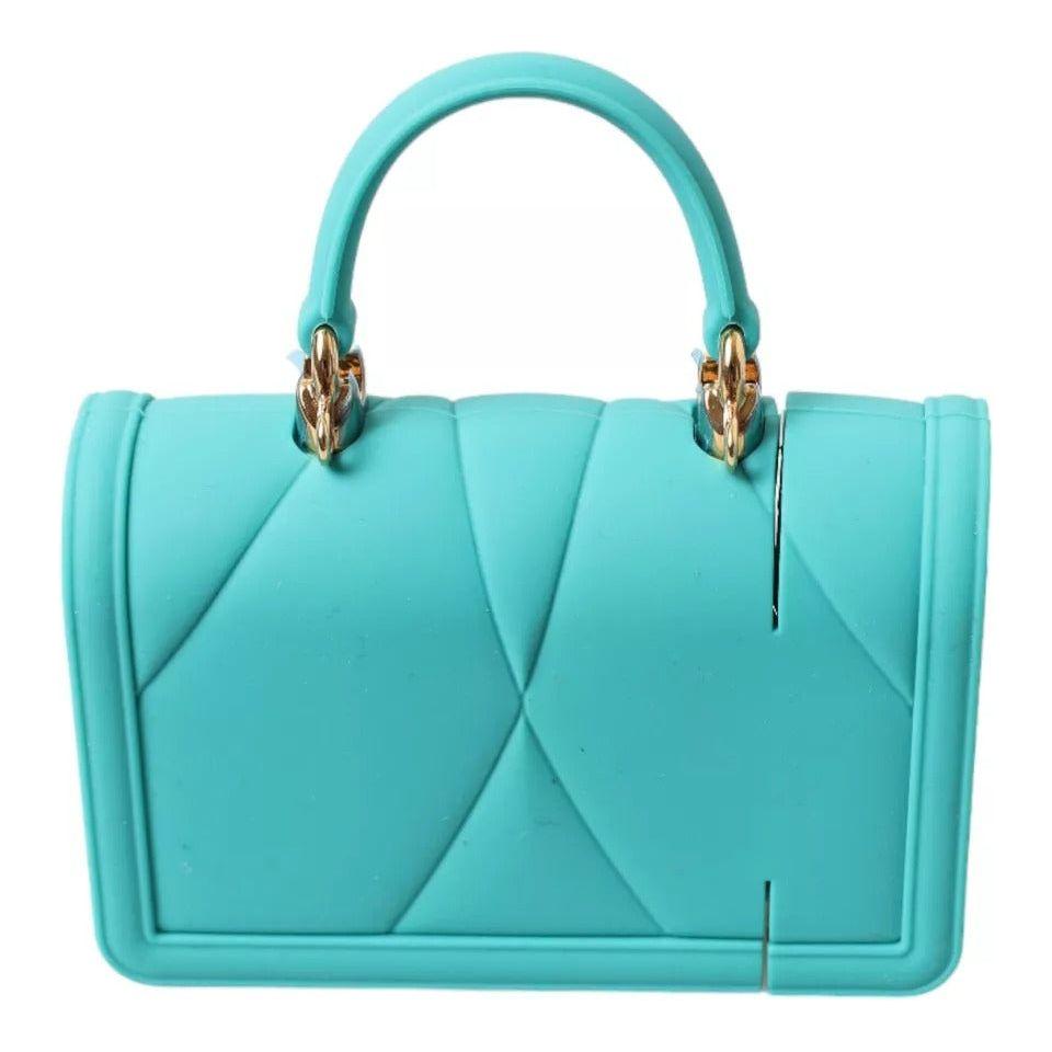 Dolce & Gabbana Turquoise Silicone Devotion Heart Bag Cover Hand Airpods Case Dolce & Gabbana Medium Turquoise