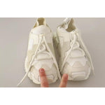 Dolce & Gabbana White Fabric Suede Sorrento Lace Up Sneakers Shoes MV4622-40