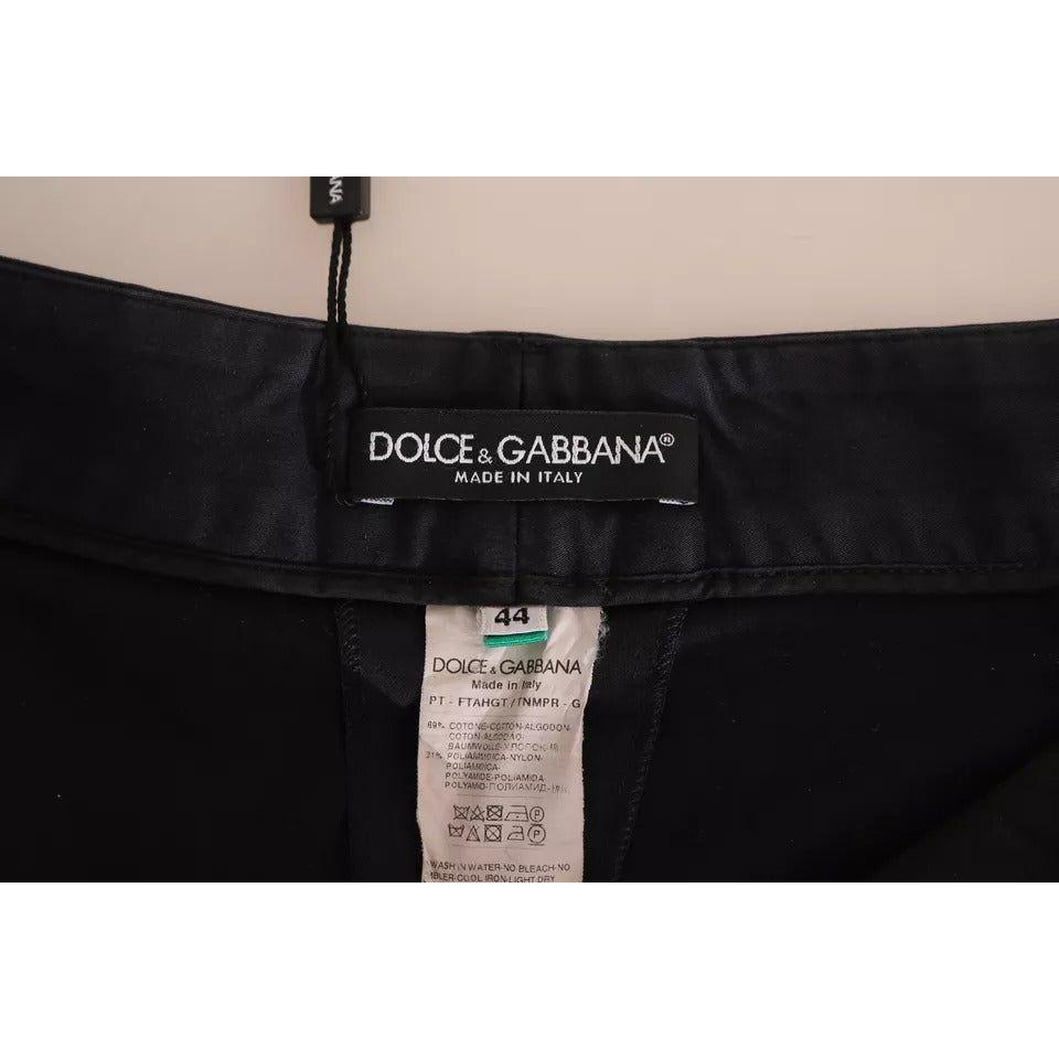 Dolce & Gabbana Black Cotton Cropped Capri Pants PAN70055-44