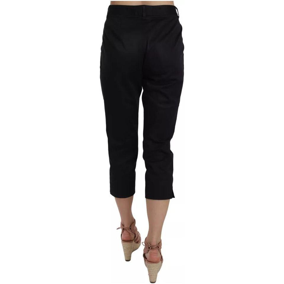 Dolce & Gabbana Black Cotton Cropped Capri Pants PAN70055-44