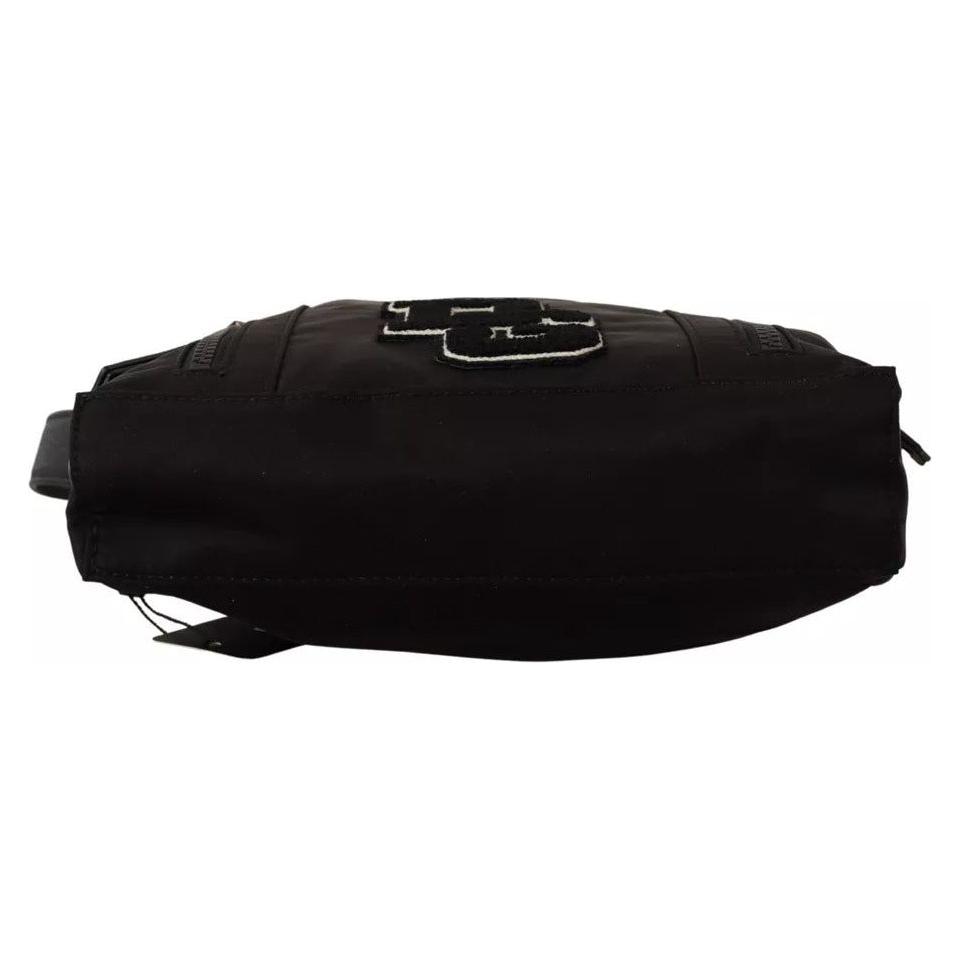 Dolce & Gabbana Black Nylon Leather DG Logo Patch Messenger Cross Body Bag Dolce & Gabbana Black