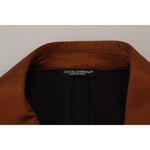 Dolce & Gabbana Bronze Monkey Print Silk Slim Jacket Blazer KOS2124-46
