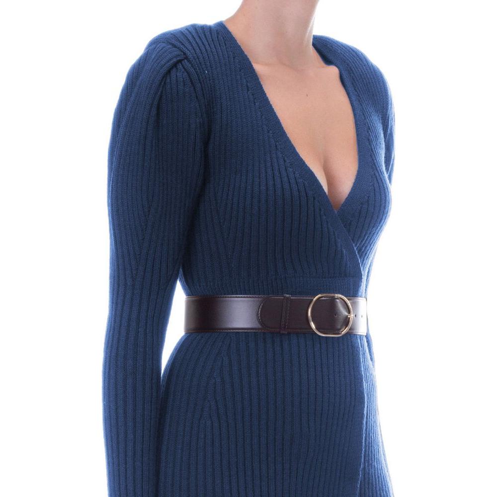 Elisabetta Franchi Blue Wool Women Dress EL-8016-IT44|L