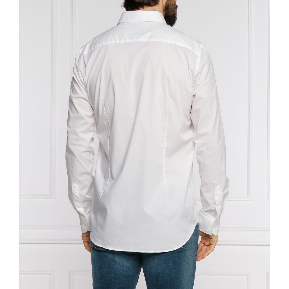 Aeronautica Militare White Cotton Men's Shirt Aeronautica Militare Light Gray