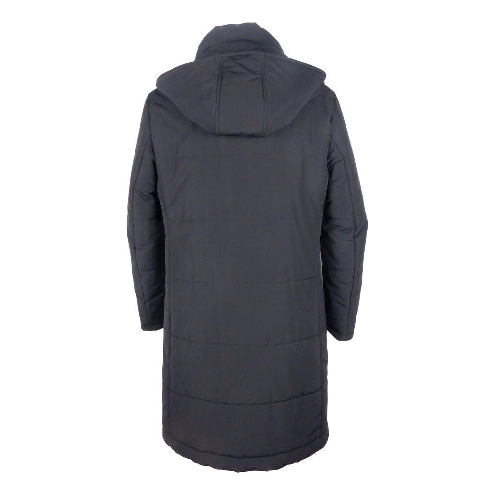 Made in Italy Black Wool Men's Raincoat Made in Italy Dark Slate Gray