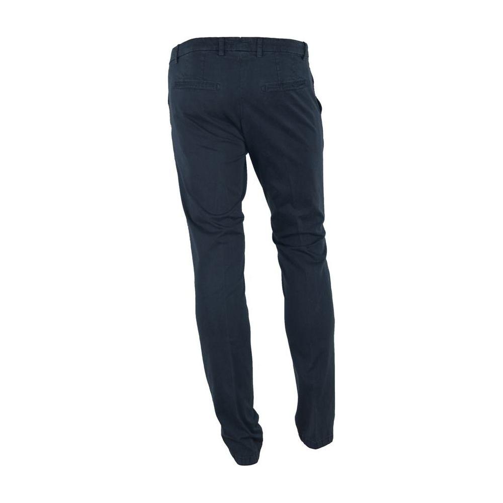 Made in Italy Elegant Blue Summer Trousers Made in Italy Dark Slate Gray