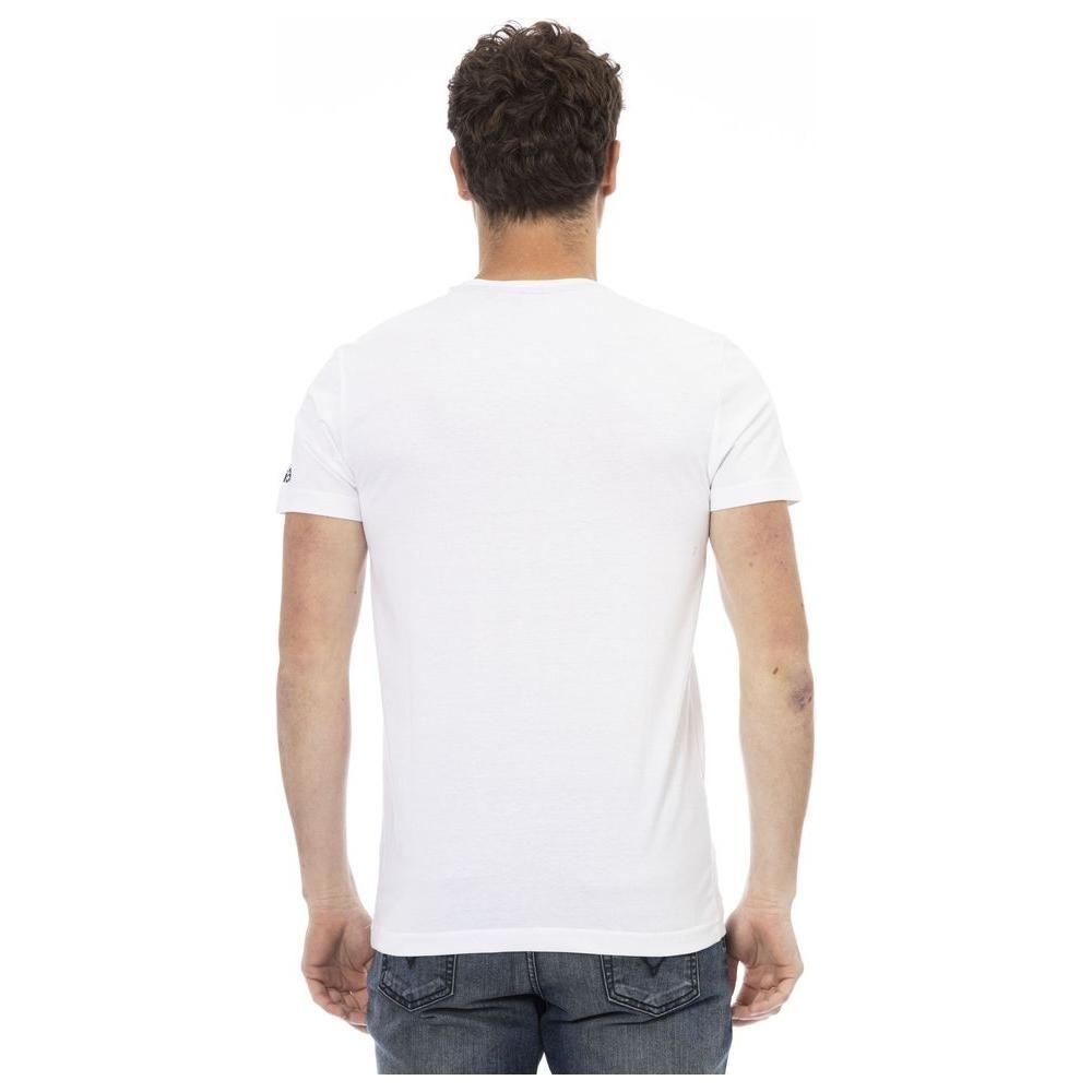 Trussardi Action White Cotton Men T-Shirt Trussardi Action Antique White